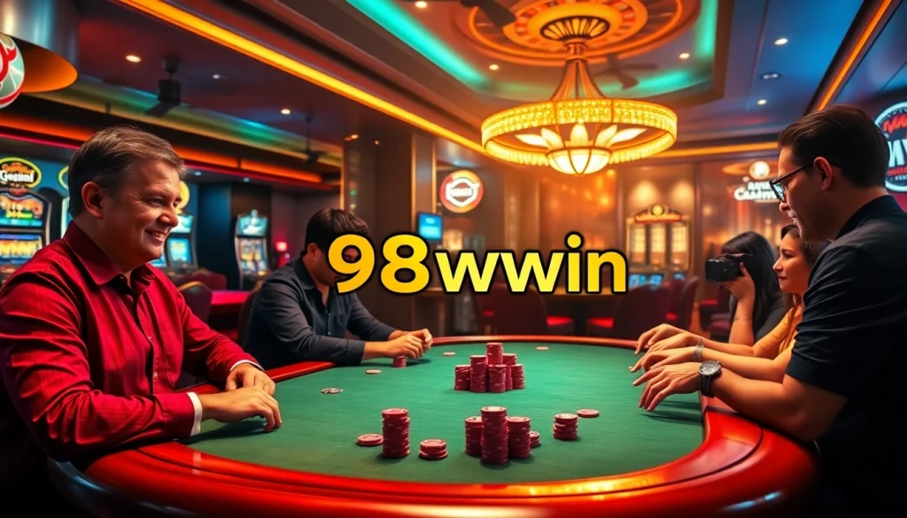 Experience the thrill of high-stakes poker at 98wwin, where players chip in for the ultimate win.