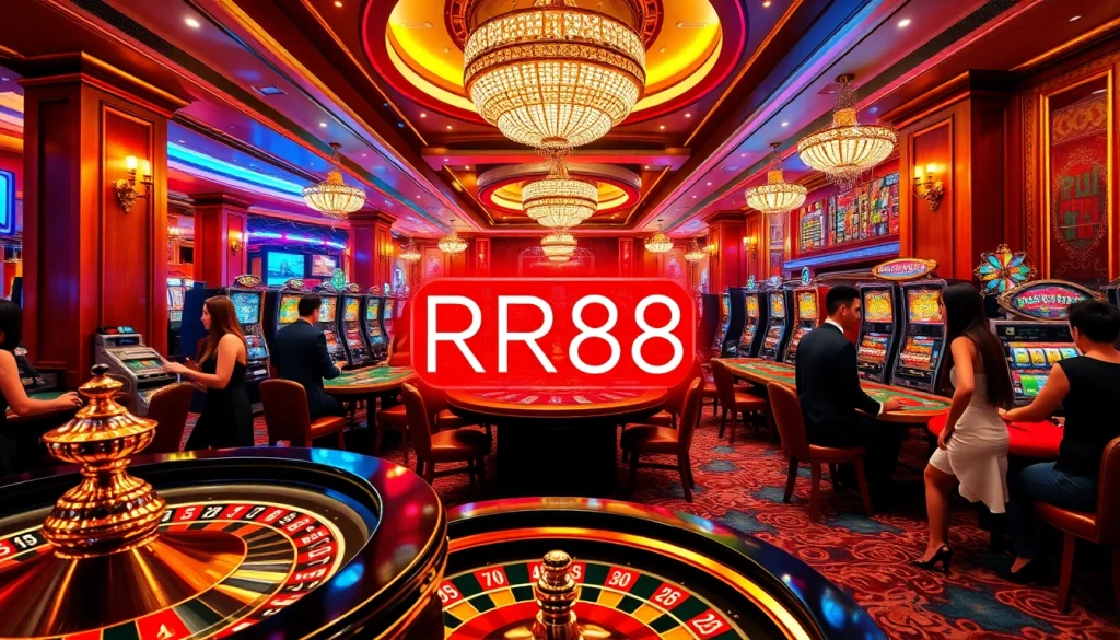Experience the thrill of gambling with RR88 at a stunning casino, where players enjoy exciting games and vibrant atmospheres.